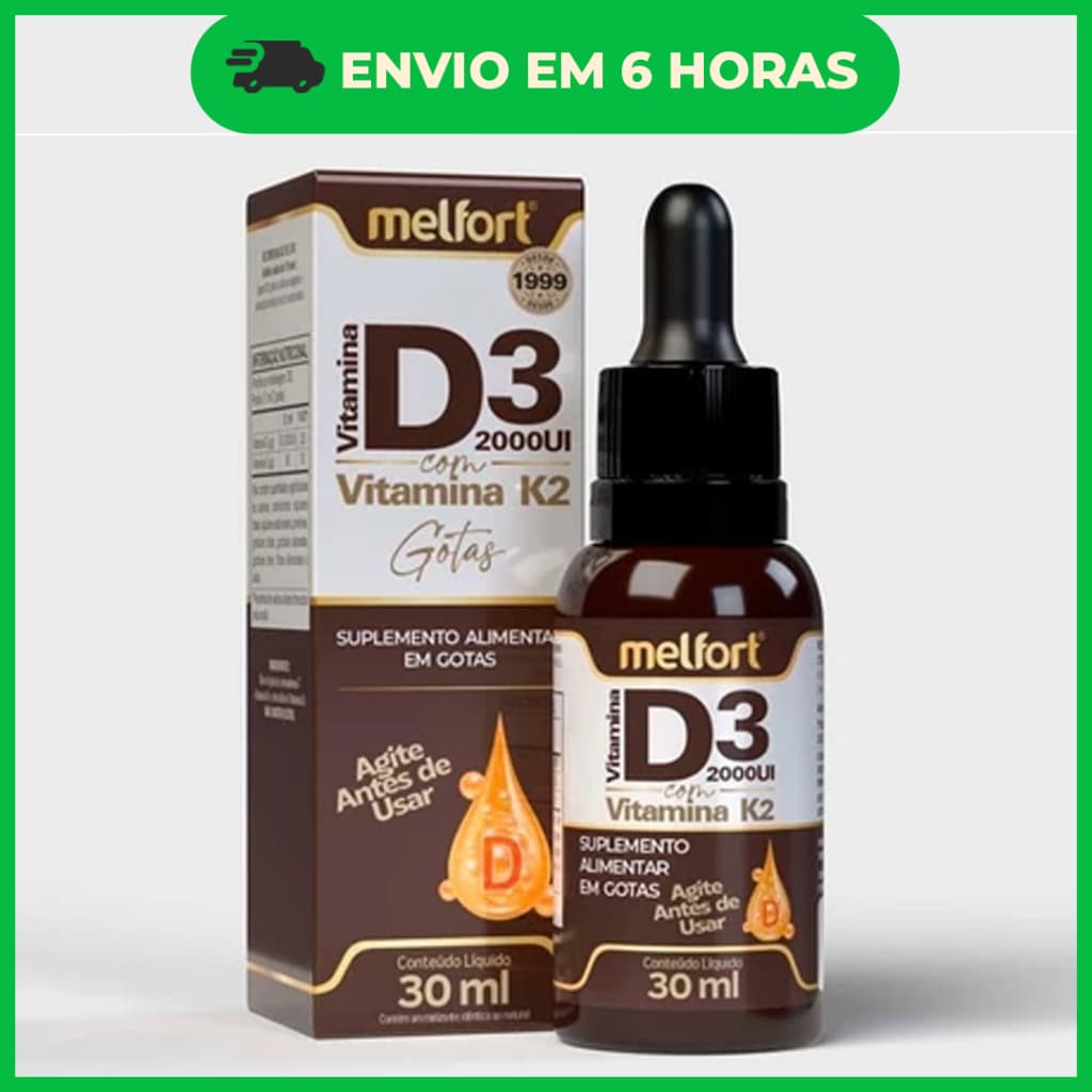 Vitamina D3 com K2 - em gotas 30ml