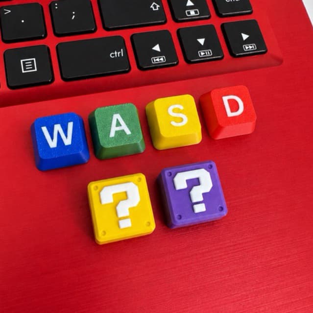 Kit 6  Keycaps Personalizáveis WASD | Teclas Gamer 3D para Teclado Mecânico | Personalizado | Envio Rápido