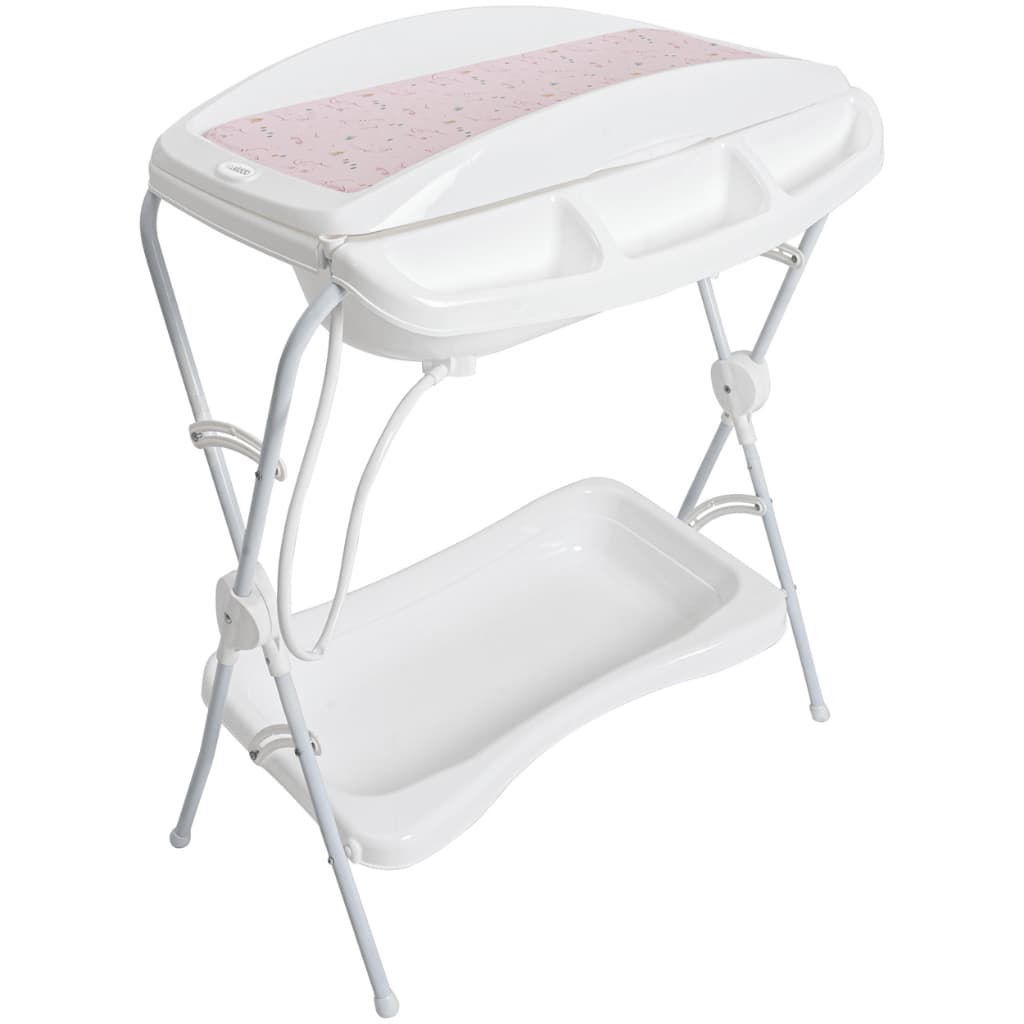 Banheira de Bebe Desmontavel com Trocador Kiddo Shower Rosa