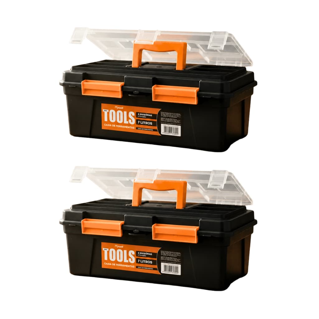 Caixas p/ Ferramentas Caixa De Pesca Organizadora 7L Resistente Compacta Promoção Envio Rápido
