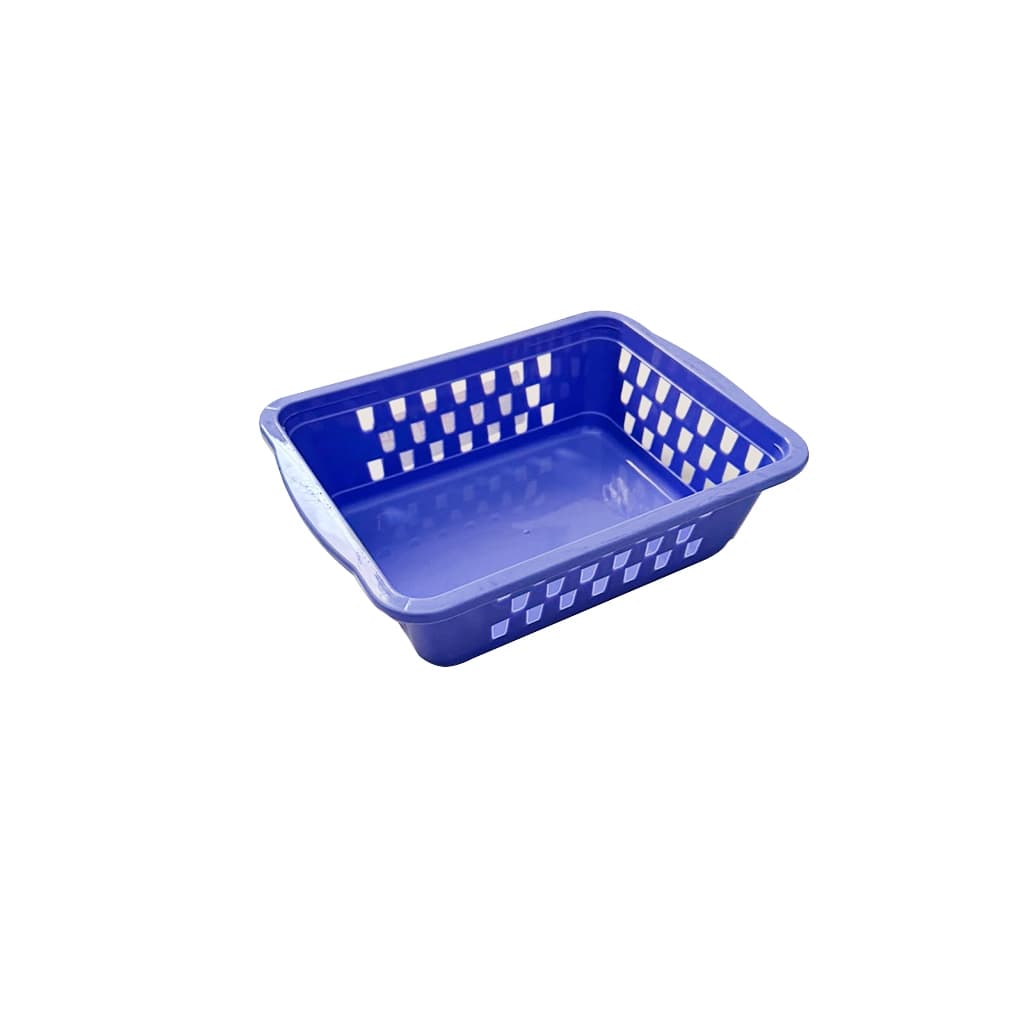 Cesto Organizador Multiuso 2,3L Azul Caixa Organizadora para Banheiro Cozinha Armário e Escritório