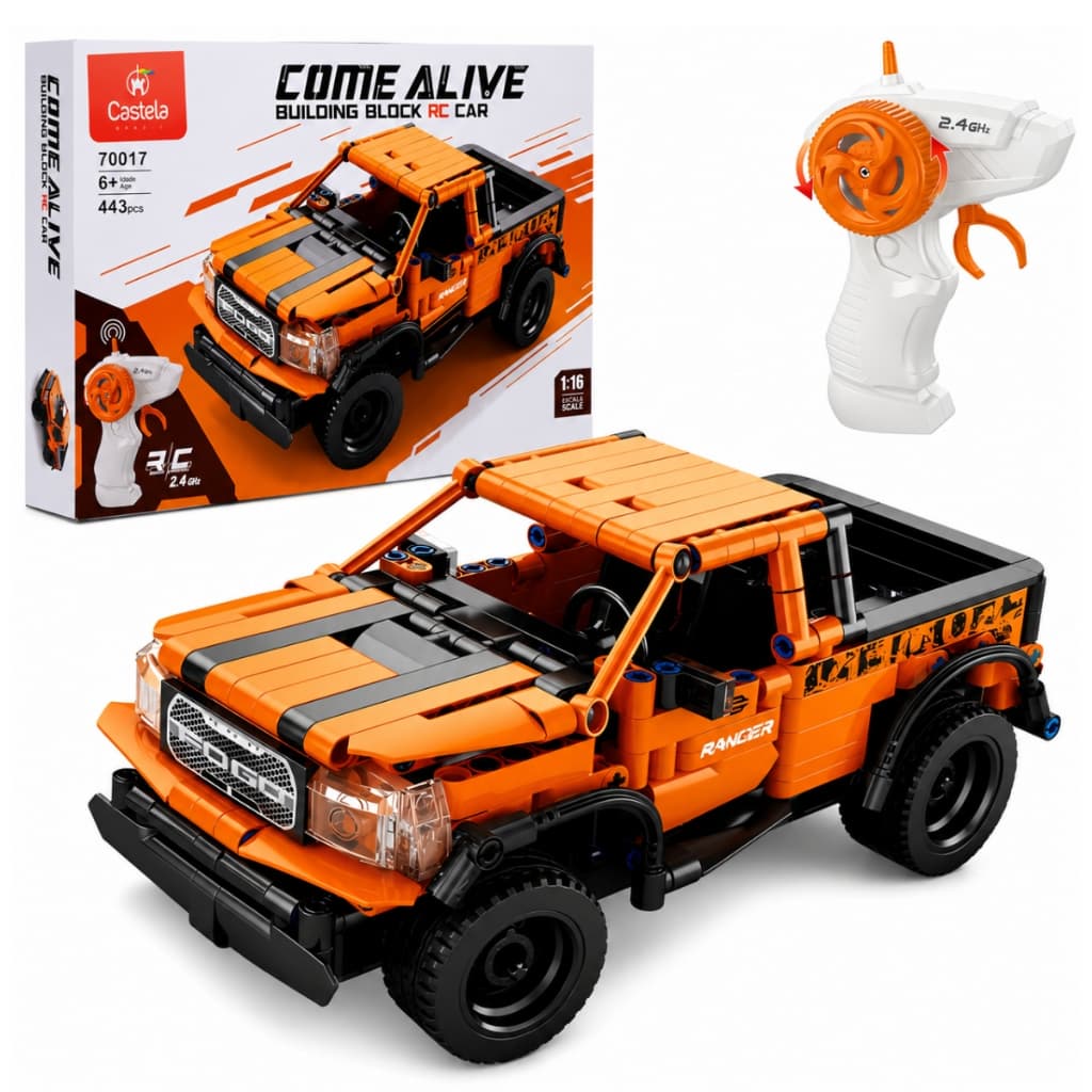 Blocos De Montar Caminhonete Raptor Controle Remoto 443 Pçs Brinquedo - Castela