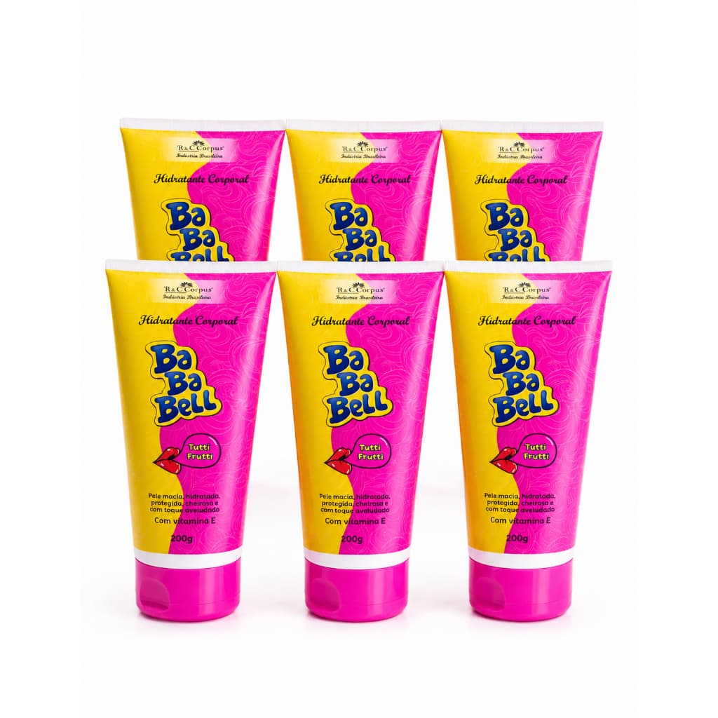 Kit 6 Hidratantes Corporais Bababell Bell Corpus Hydrata+ Loção Hidratante