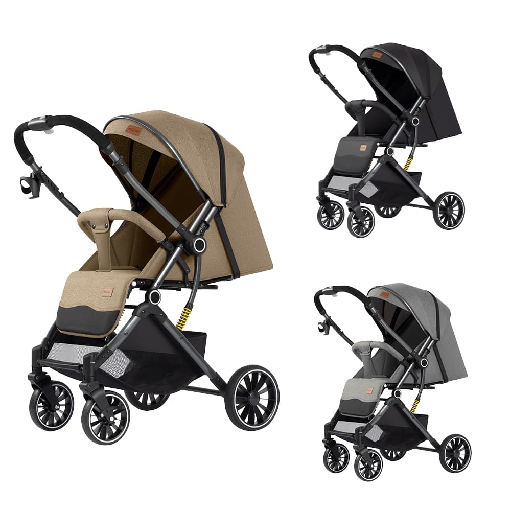 Carrinho de Bebê Passeio Vira Dobrável Berço Compact com alça reversível Kids Baby P30