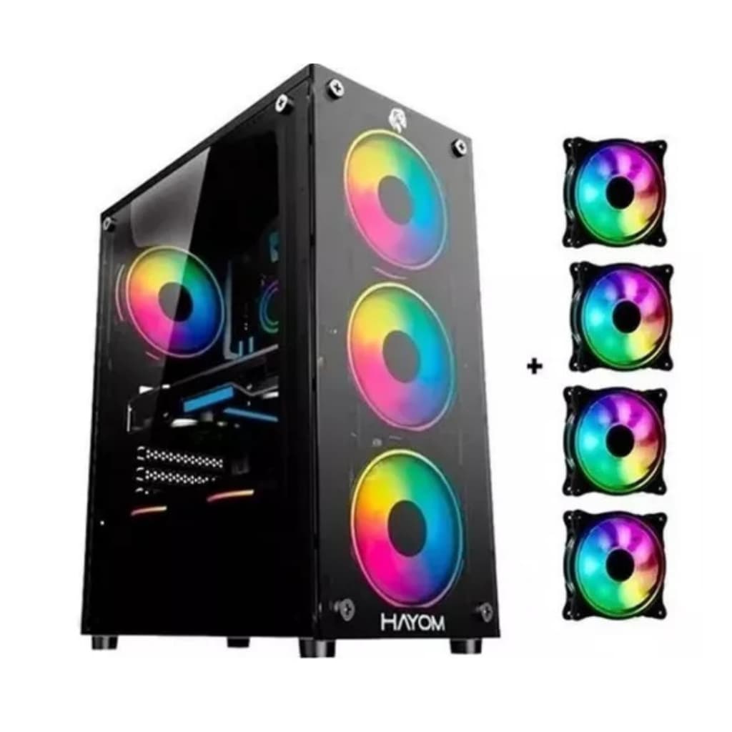 Pc Completo Gamer Ryzen 7 5700g NVME 512gb 16gb 3200MHZ Fonte 750W Placa de rede wifi Monitor 21,5'' - Kit Gamer