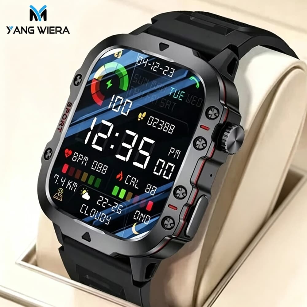 Envio local YANG WIERA Relógio Esportivo Militar Smart Watch IP67 À Prova D'água Anti-Queda Relogio Exterior Durável