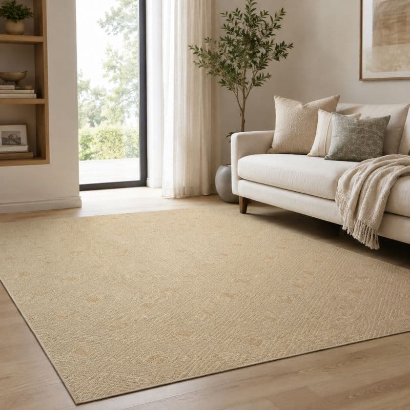 Tapete Sisal Sintético 250x300 Grande Antiderrapante Para Sala Quarto Decorativo Moderno Resistente Fácil de Limpar