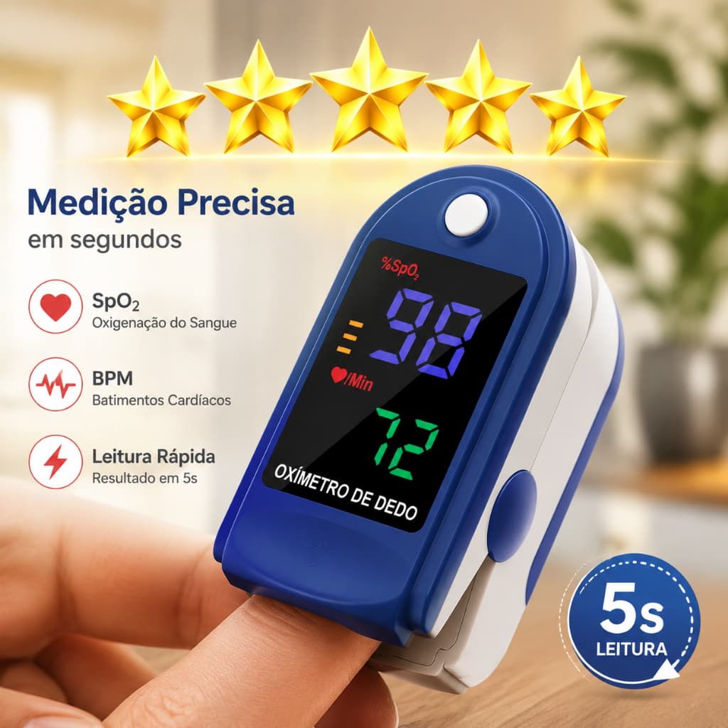 Oxímetro Tela Digital Led Oxímetro de dedo  desde crianças até adultos ML-1207