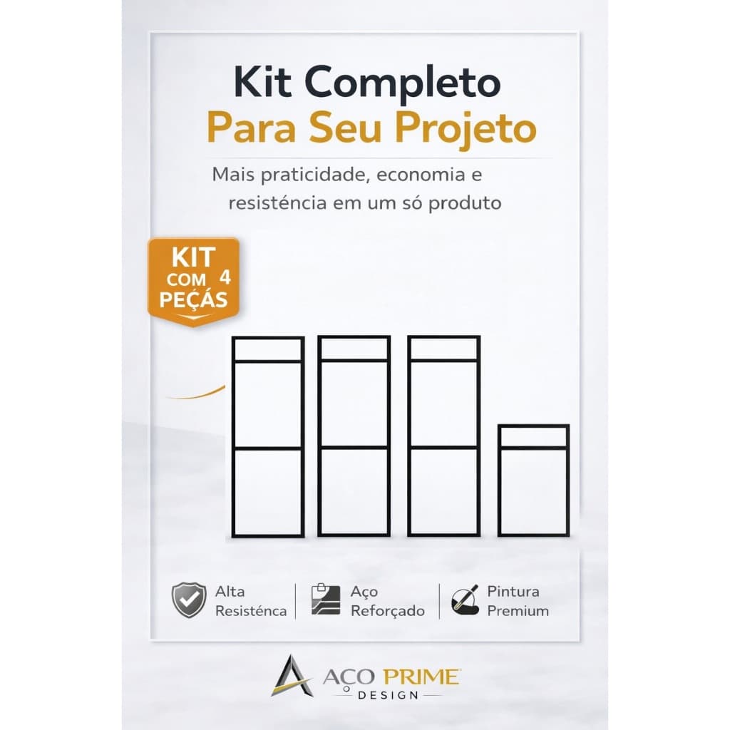 Kit 4  3 + 1 Suportes Prateleira Industrial Aço Preto | Estilo Loft Parede 15 x15mm Alta Resistência 30 cm