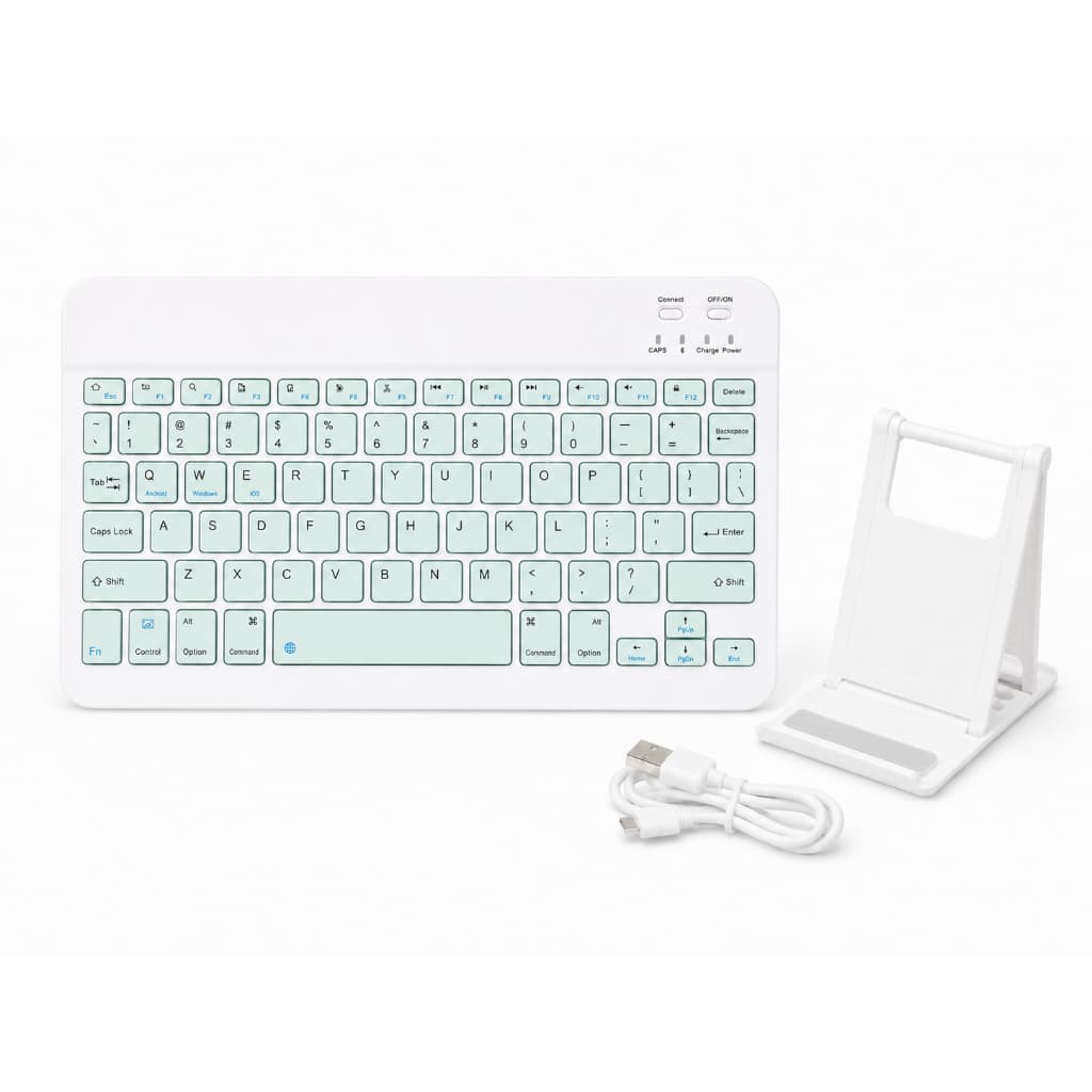 Teclado Bluetooth Sem Fio Mini 10” Portátil para Tablet Celular Notebook Android iOS Windows recarregável