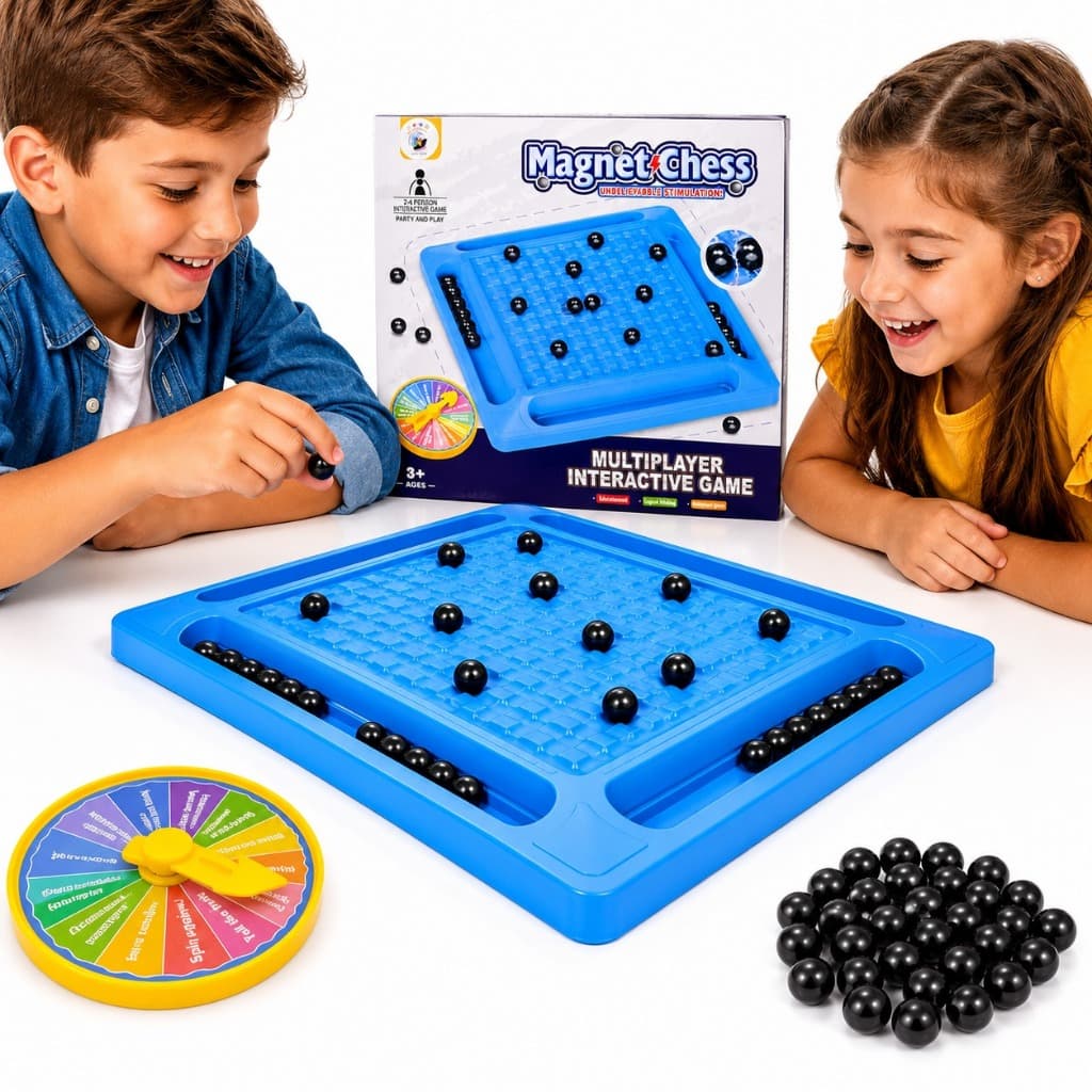 Jogo Xadrez Magnético Tabuleiro Grande Imã Família Educativo