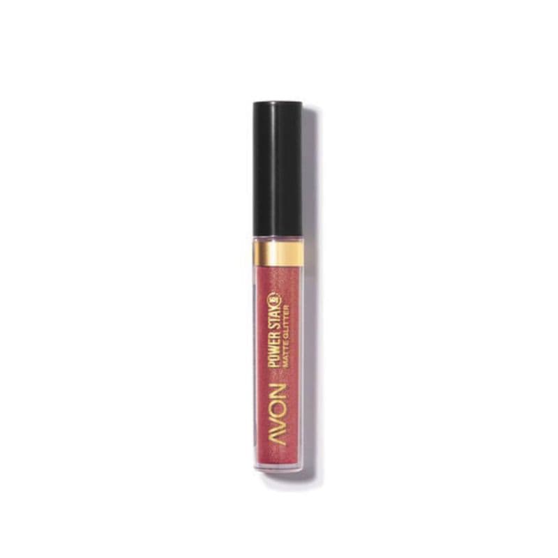 Avon Power Stay Matte Glitter Effect Batom Líquido 7ml- Nude Pérola