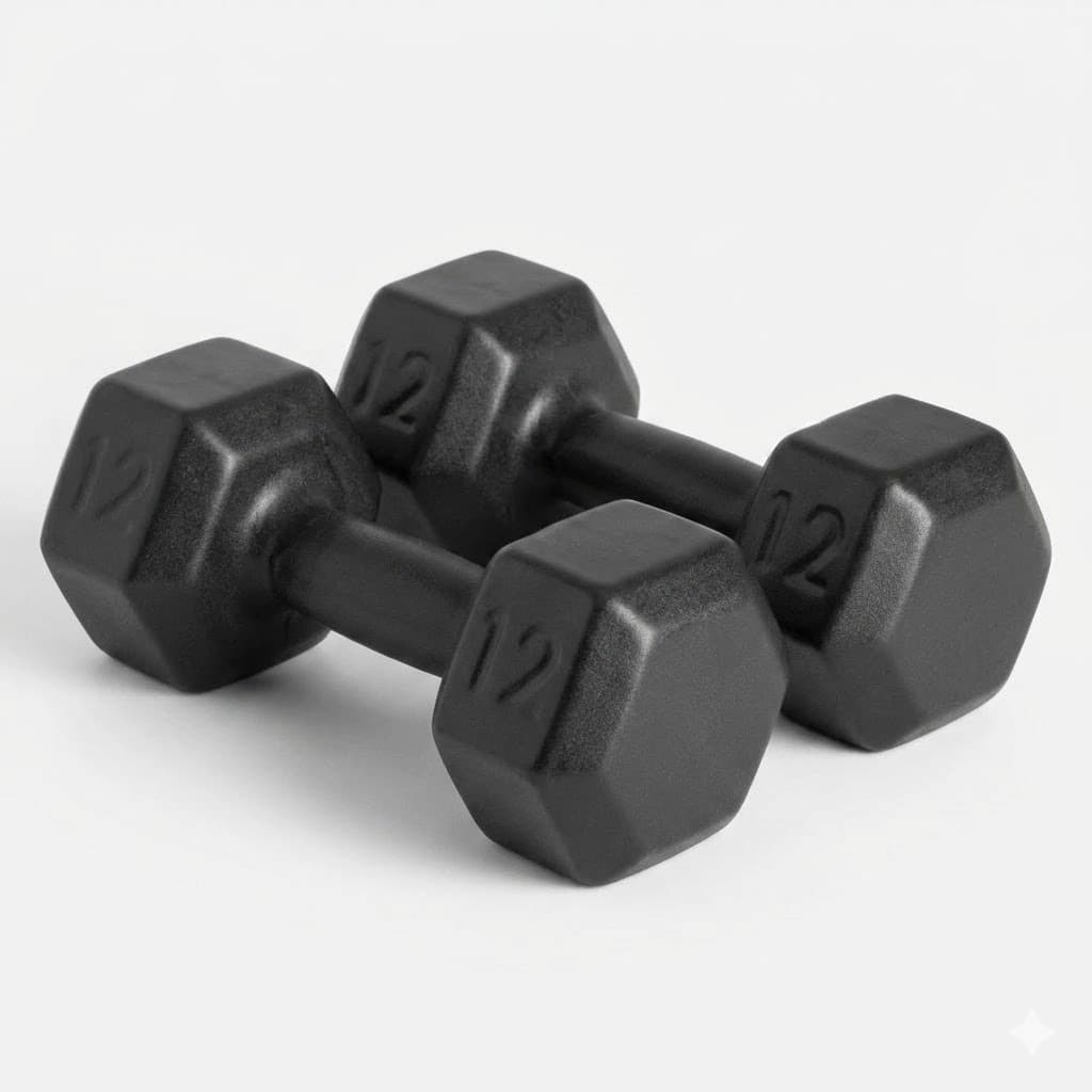 Par De Halter Sextavado Emborrachado 12kg Treino Funcional Cor Halter De Academia Para Treino E Academia Para