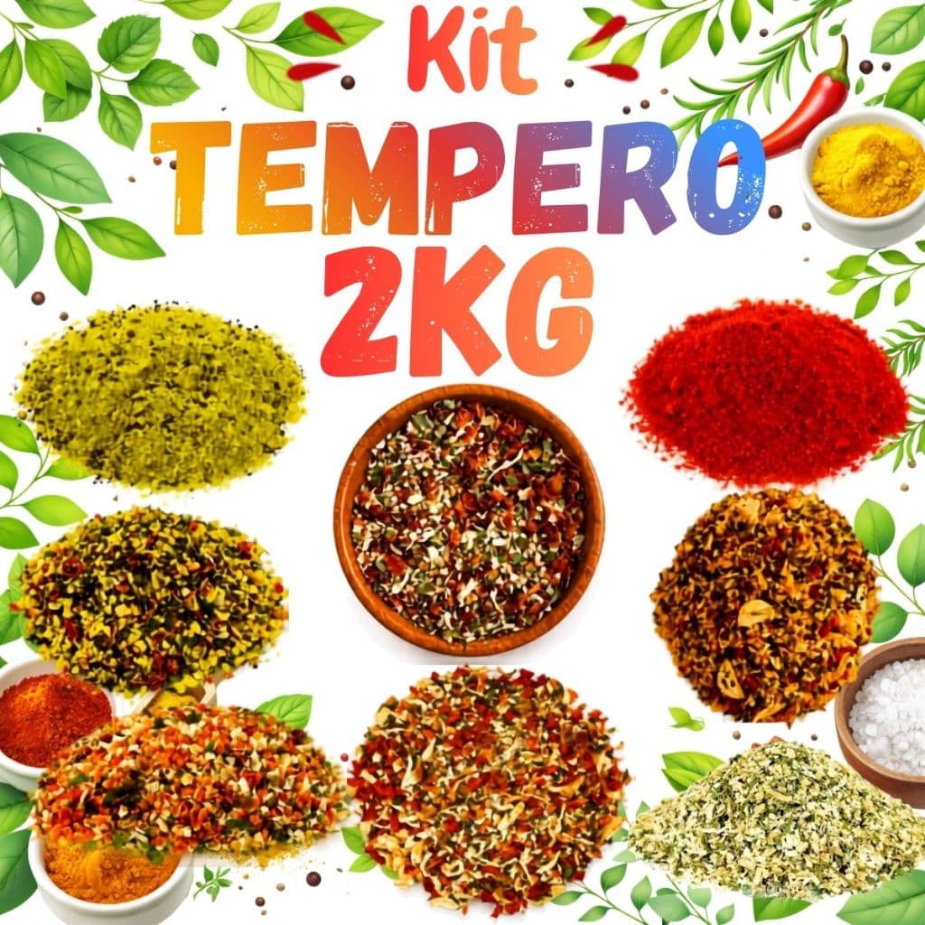 Kit Temperos 2KG 8 Temperos de 250g