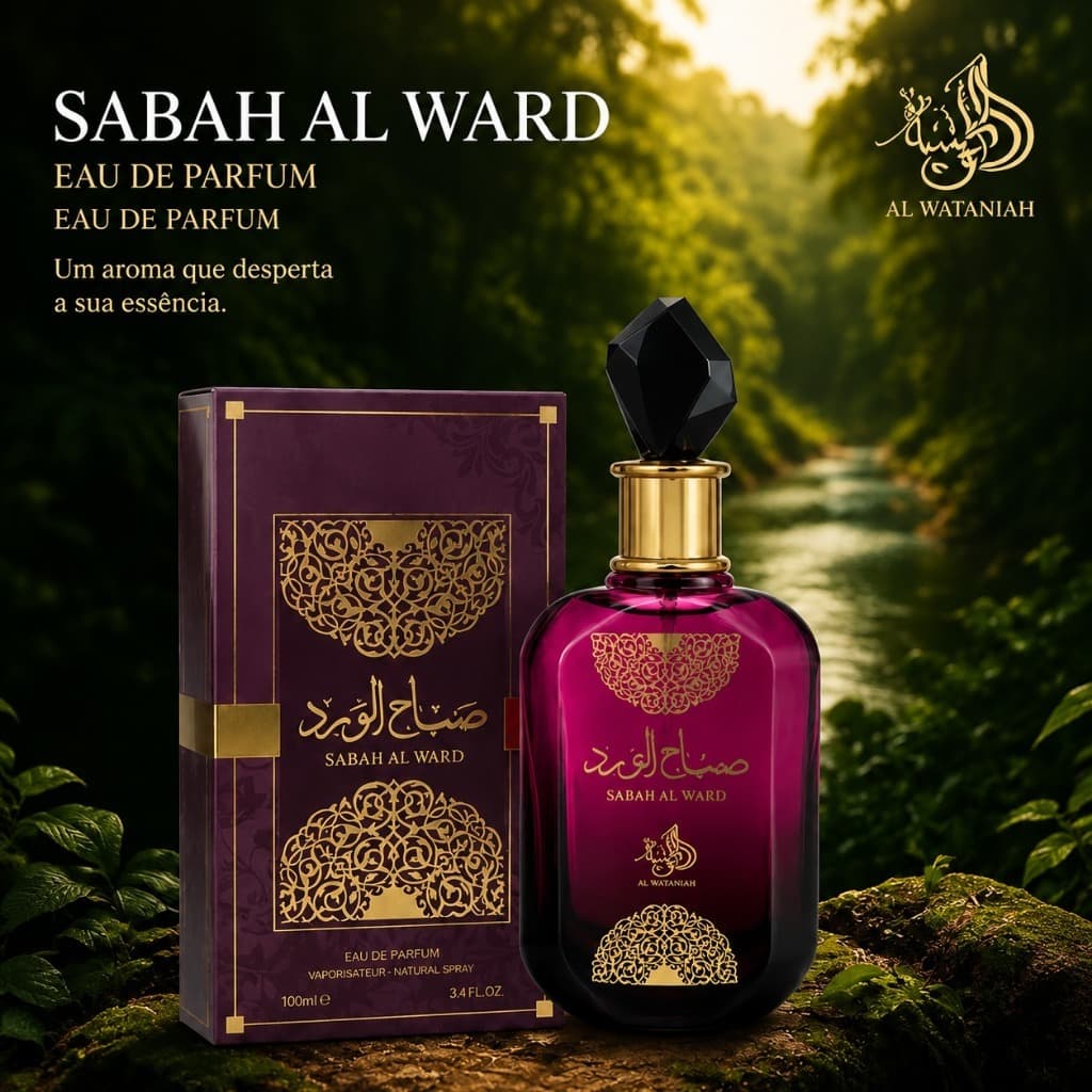 Perfume Árabe Feminino Sabah Al Ward Al Wataniah EDP 100ml Original Importado