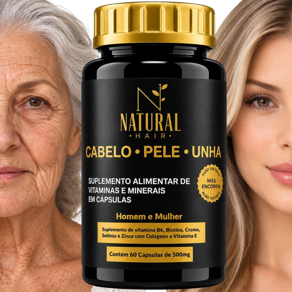 Biotina Original CABELO PELE E UNHAS  60 Cápsulas - POTE PARA 60 DIAS