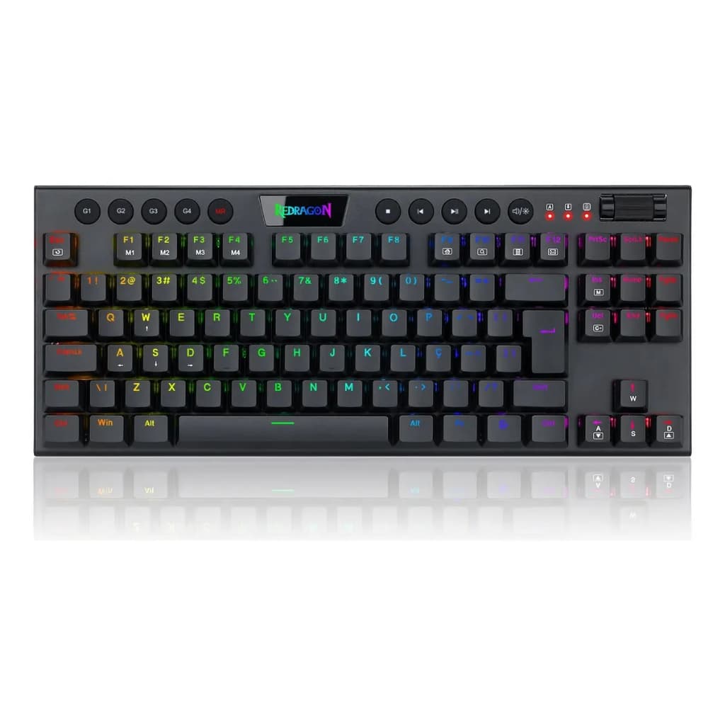 Teclado Mecânico Low Profile Redragon Horus Tkl Switch Vermelho K662