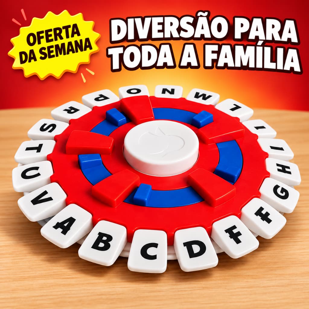 Jogo Tapple Stop Trava Letras Português Roleta Tabuleiro os para Crianças Adulto e Família Com Temporizador Educativo
