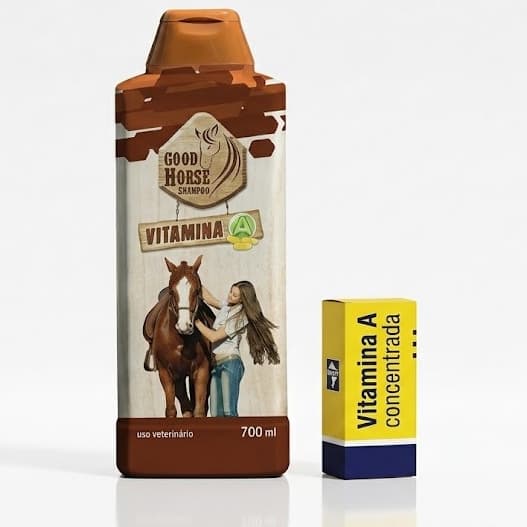 Shampoo Good Horse 700 ml + VItamina A (crescimento de crinas e Brilho intenço para seu Cavalo)