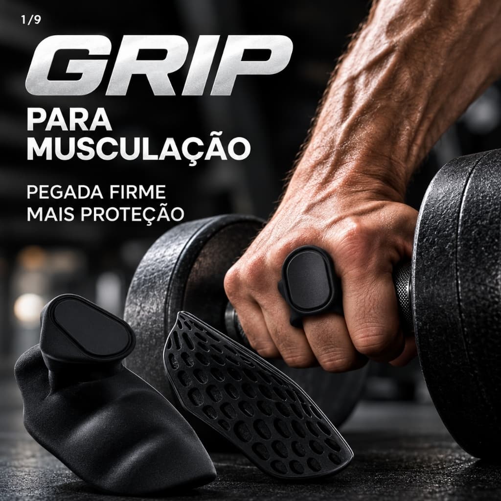 Luva Grip Protetor de Mão Academia Antiderrapante Musculação Barra Halteres Crossfit Unissex