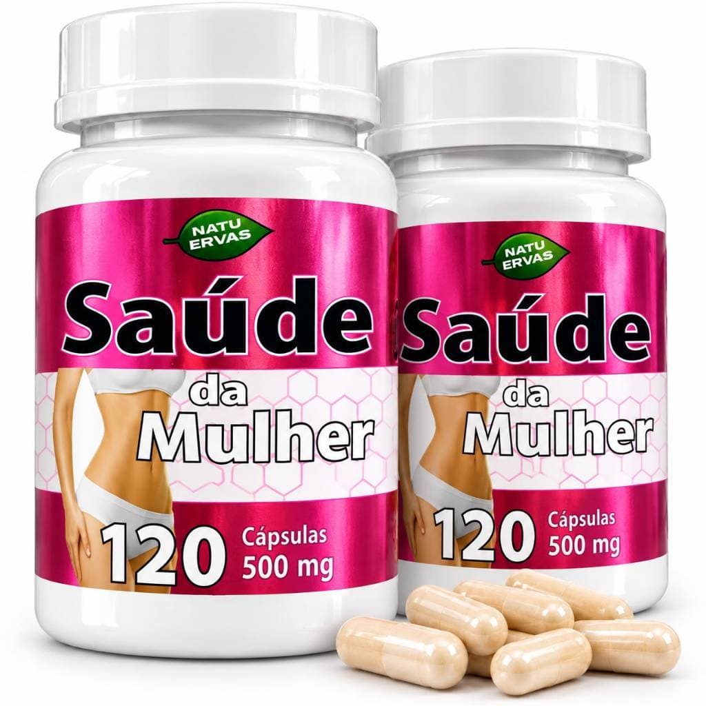 Saúde da Mulher 500mg 120 Cápsulas | Suplemento Alimentar Feminino | Vitaminas e Minerais | Bem-Estar e Equilíbrio Diári