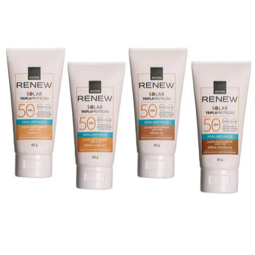 Protetor Solar com COR Facial Renew FPS 50 Avon