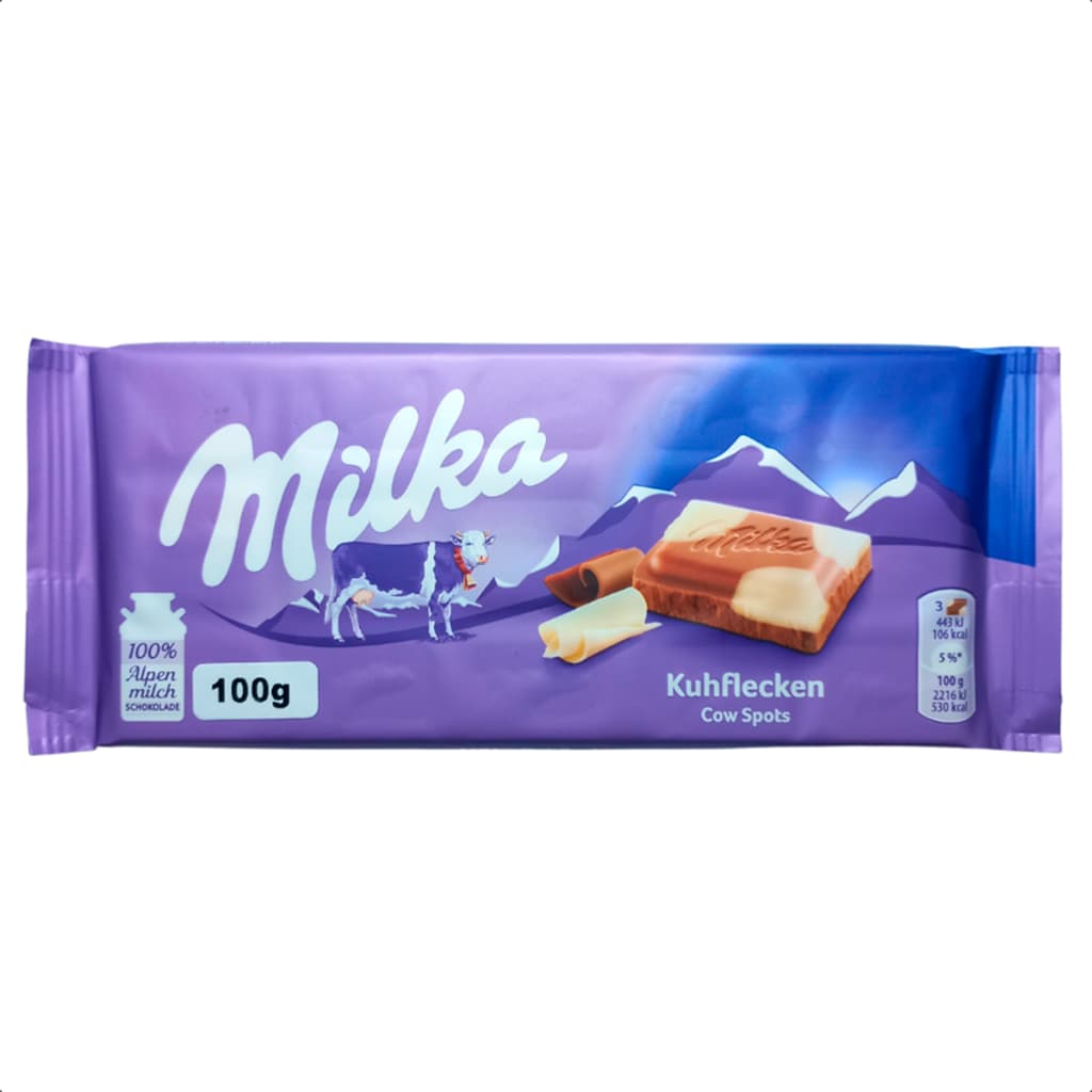 Milka Happy Cows 90g Chocolate Branco e Ao Leite Importado