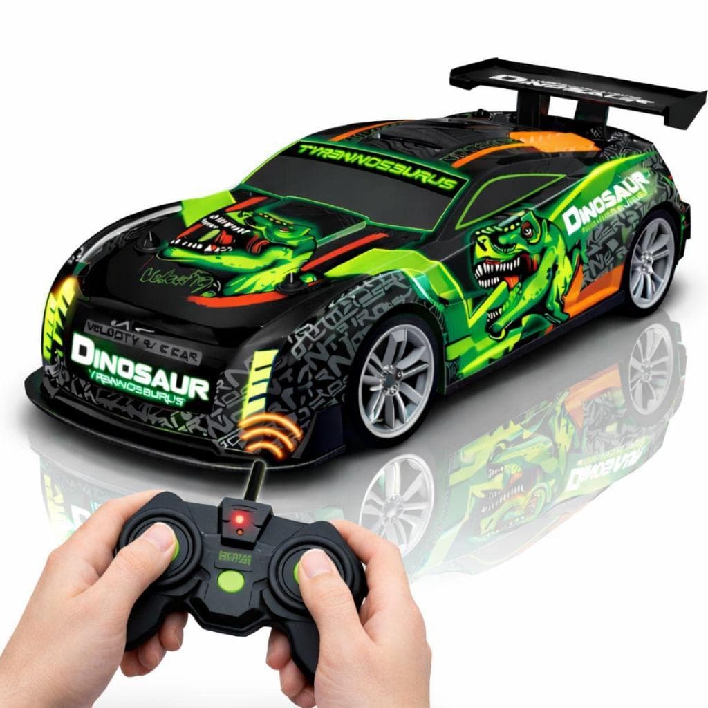 Carrinho de Controle Remoto Recarregável Dinossauro Off Road Anda na Terra Grama Areia