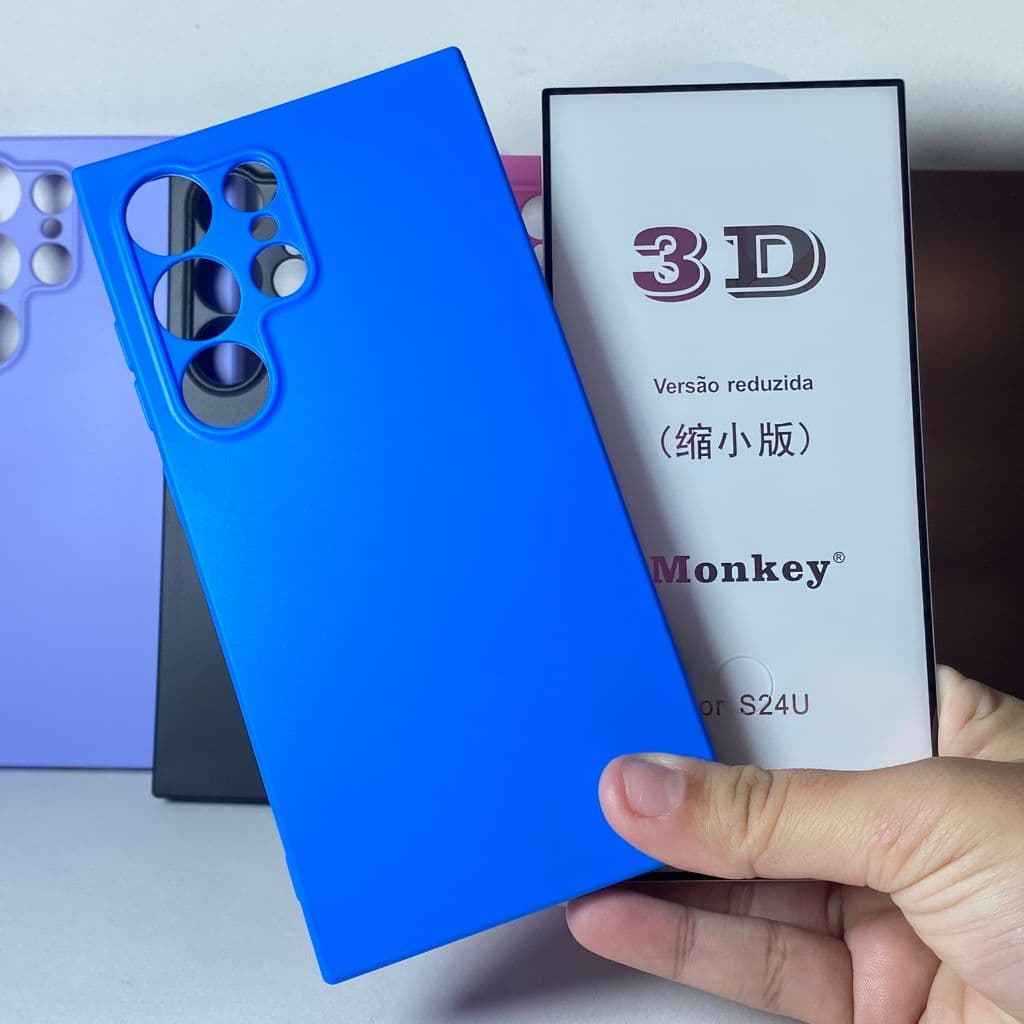 Capa S24 Ultra + Película 3D Samsung Capinha Case Protetora Celular Silicone