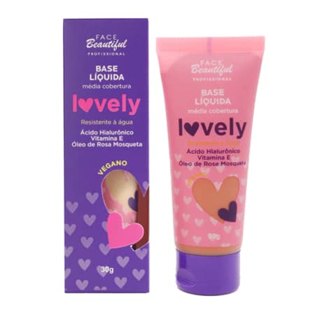 Base Líquida Linha Lovely Face Beautiful