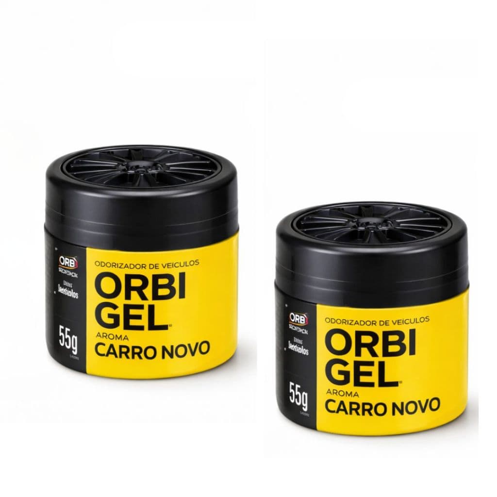 Kit com 2 Cheirinho de Carro Aromatizante Odorizador Automotivo Gel CARRO NOVO