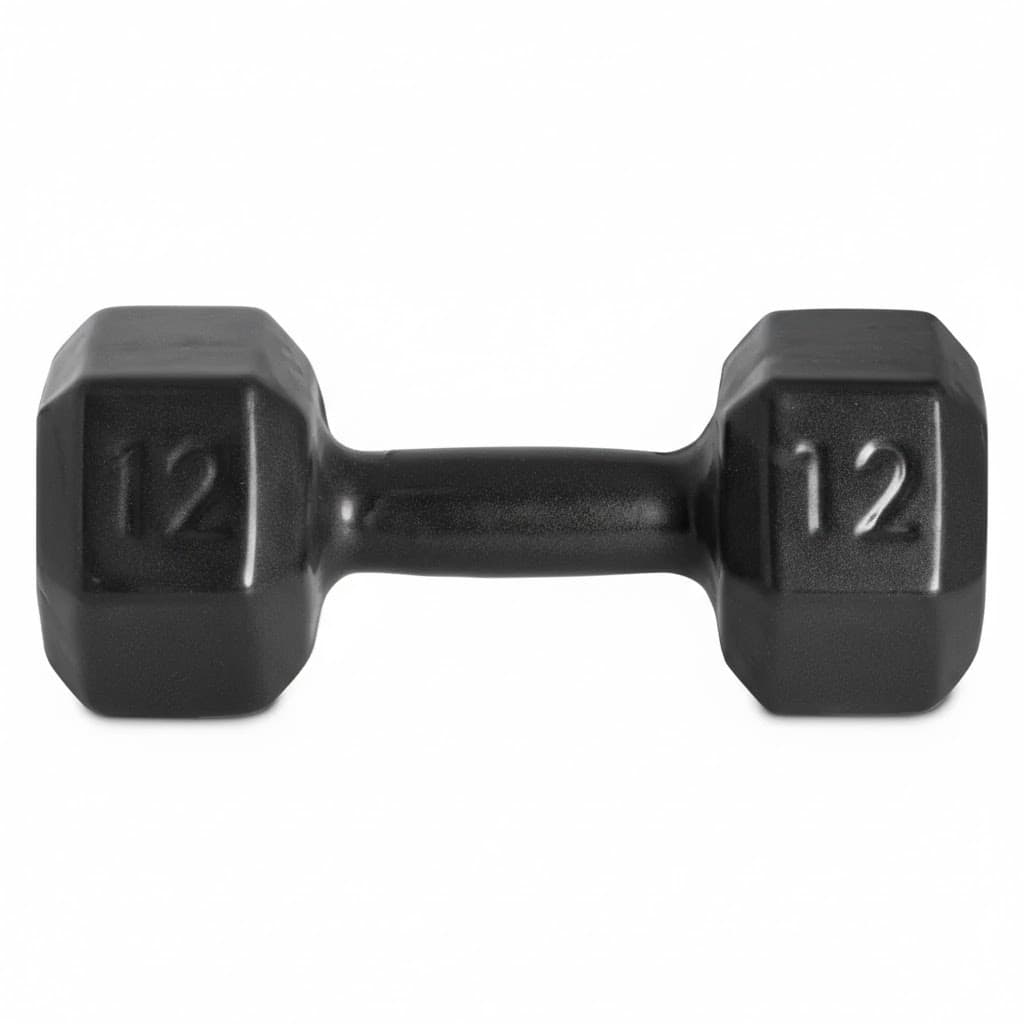 HALTER SEXTRAVADO 12KG EMBORRACHADO PESO DUMBBELL EXERCÍCIO FORÇA MUSCULAÇÃO GYM PILATES FISIOTERAPIA ACADEMIA EM CASA