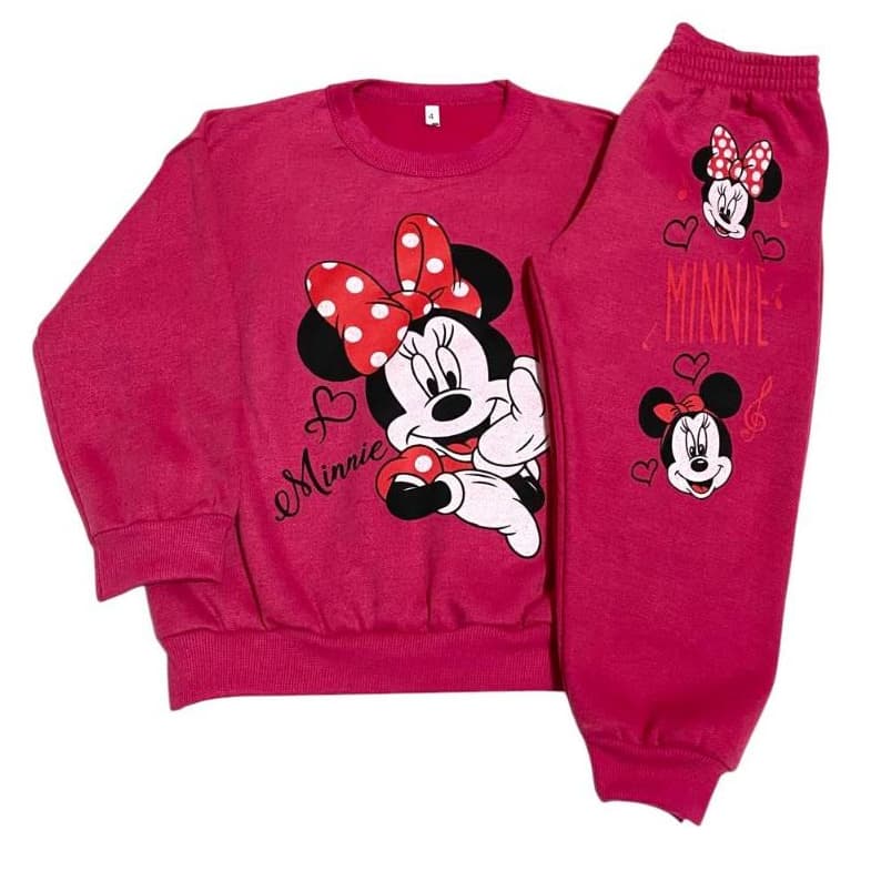 Conjunto de Moletom Flanelado Roupa Infantil de Inverno Para Menina