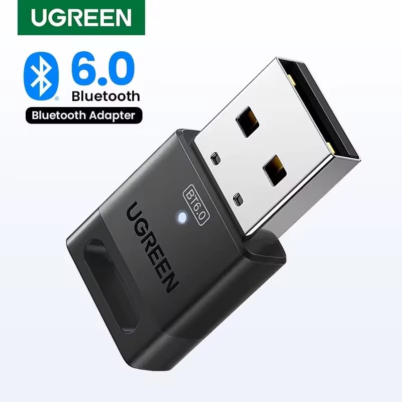 Adaptador Bluetooth Ugreen 6.0 USB Computador, Laptop, Teclado, Mouse, Fone de Ouvido