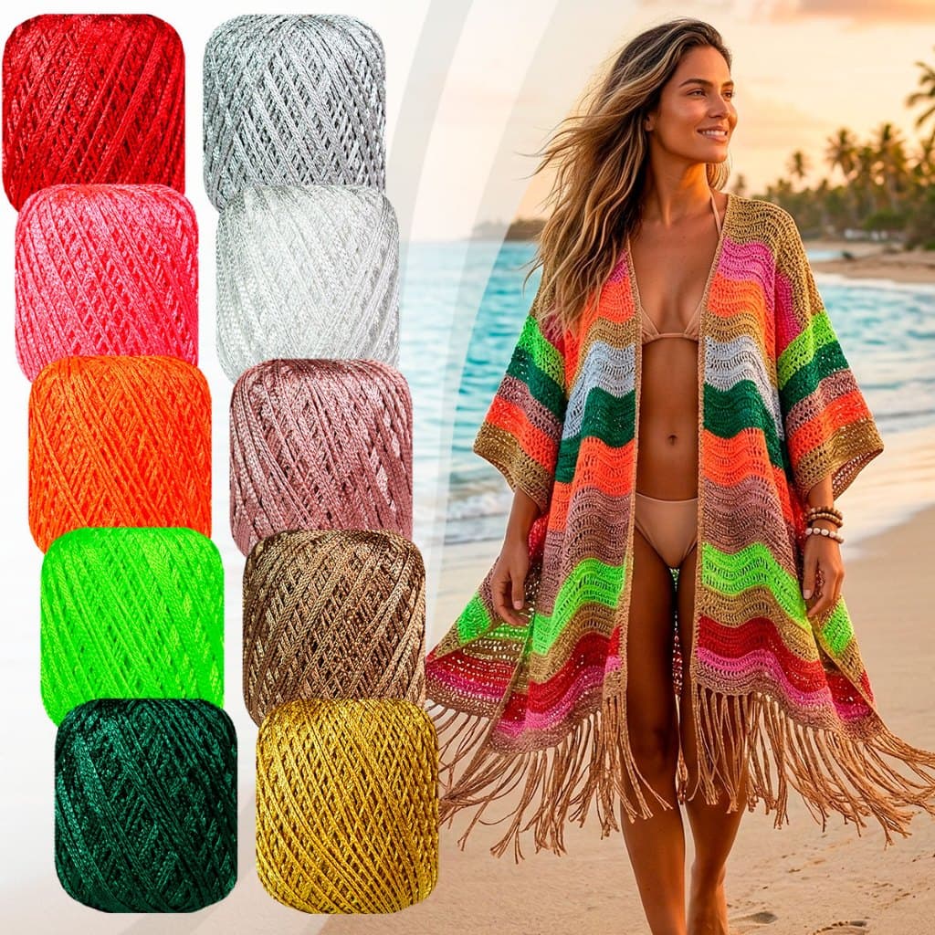 Barbante Lume Pluma Crochê Tricô Bordado Macramê Linha Artesanato Criativo Ideal para Decoração