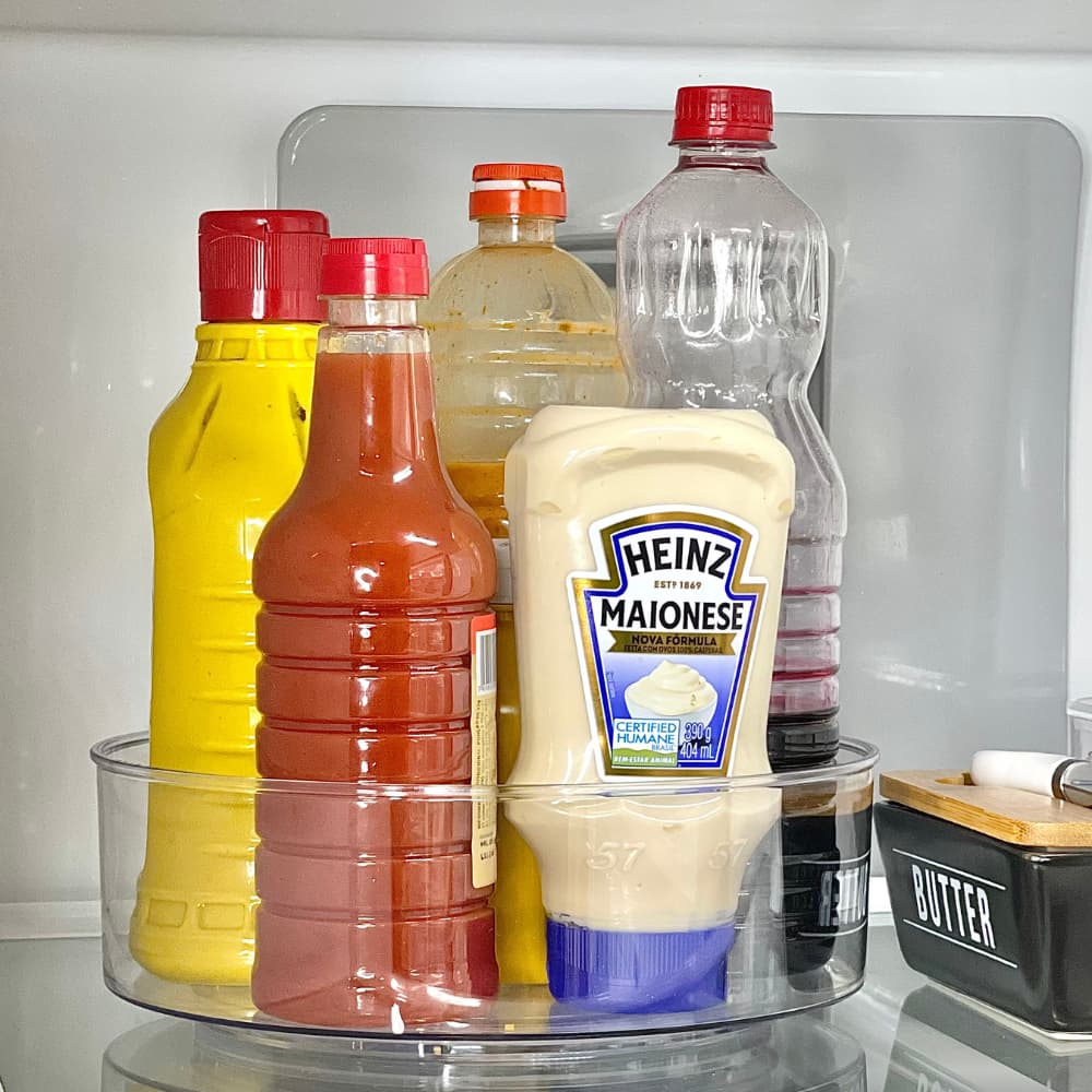 Organizador Giratório 360° Redondo Multiuso Cozinha Geladeira Temperos Armário Bancada