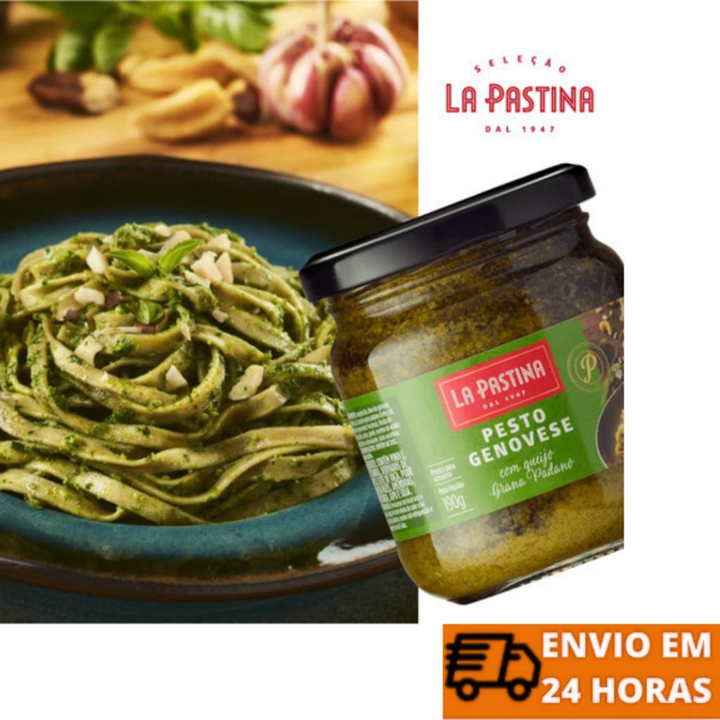 Molho Pesto Genovese La Pastina Com Queijo Grana Padano 190g