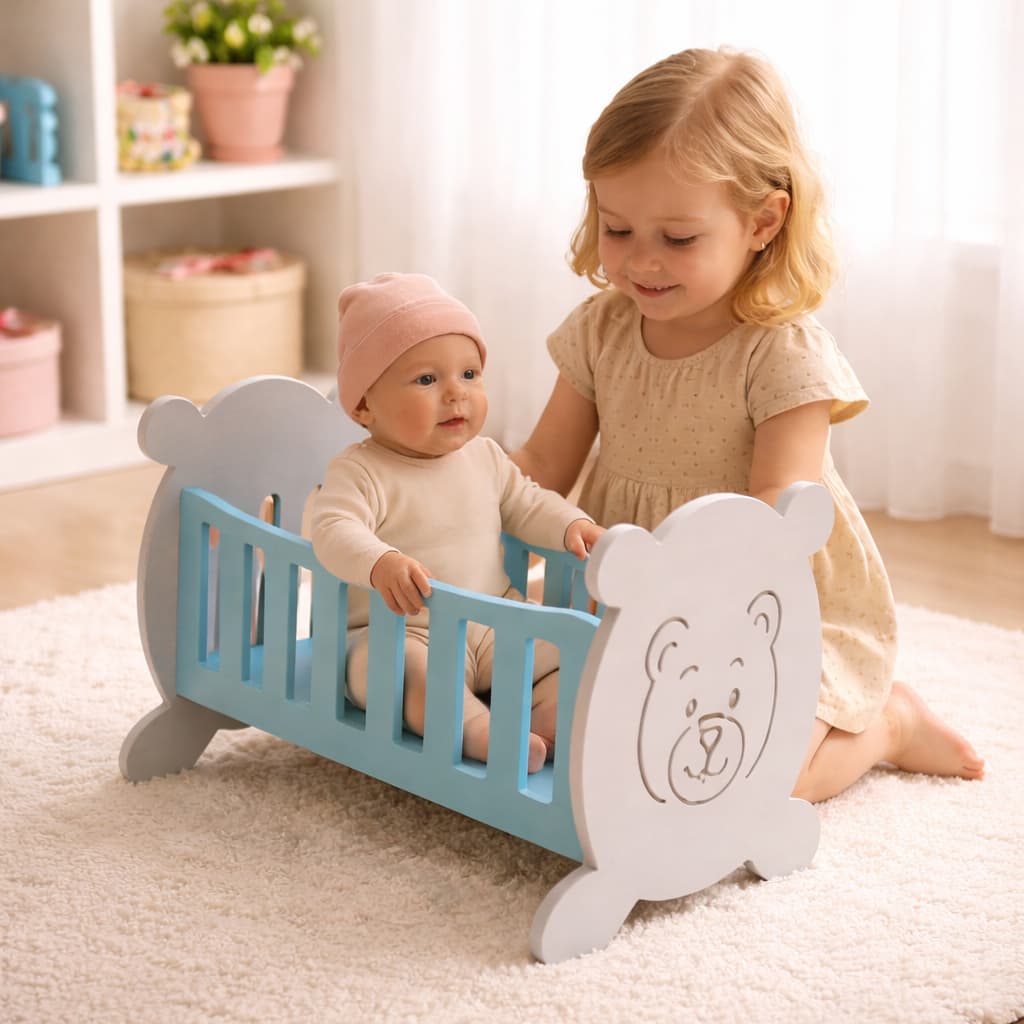 Berço De Bebe Reborn Caminha Para Bonecas Bercinho