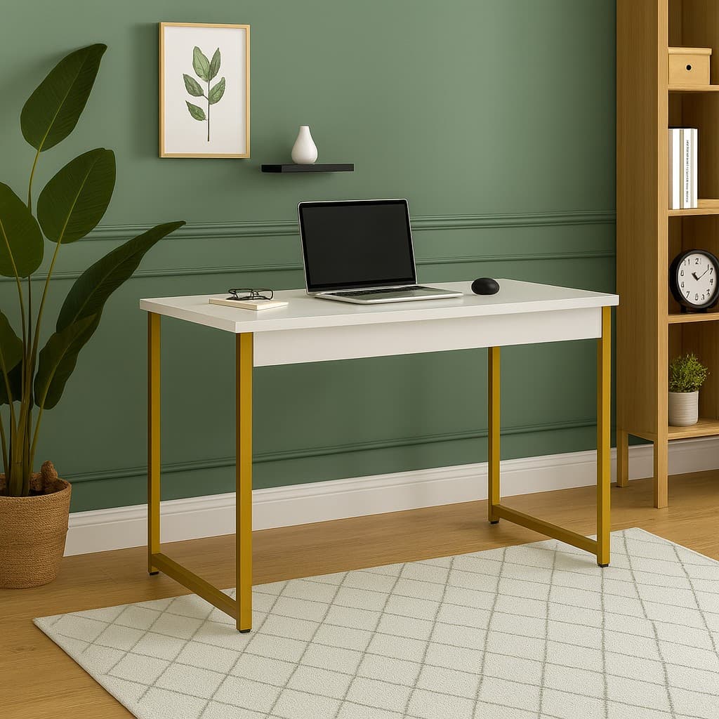 Mesa Escrivaninha Estudo Notebook Industrial em Aço plus