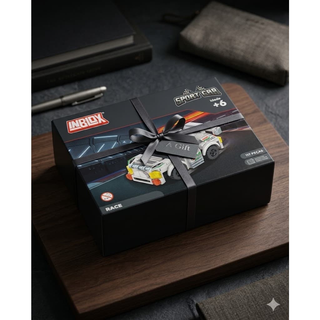 Carro Esportivo de Montar 117 Peças Tipo Lego Blocos Infantil Criativo +6 Anos