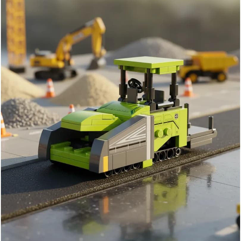 Bloco De Montar Pavimentadora Transformar Compatível com Lego