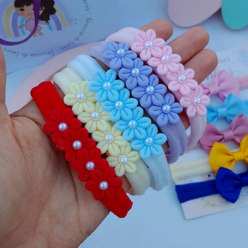 Kit Faixas Laços faixinha Florzinha para bebe menina Tiara flor para bebê roupinhas bebê saída maternidade enxoval