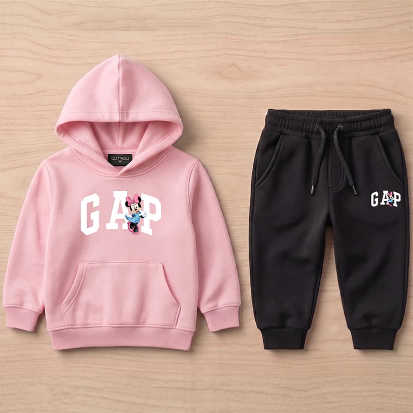 Conjunto de Moletom Infantil Meninas - Flanelado - Moletom com Capuz - Inverno