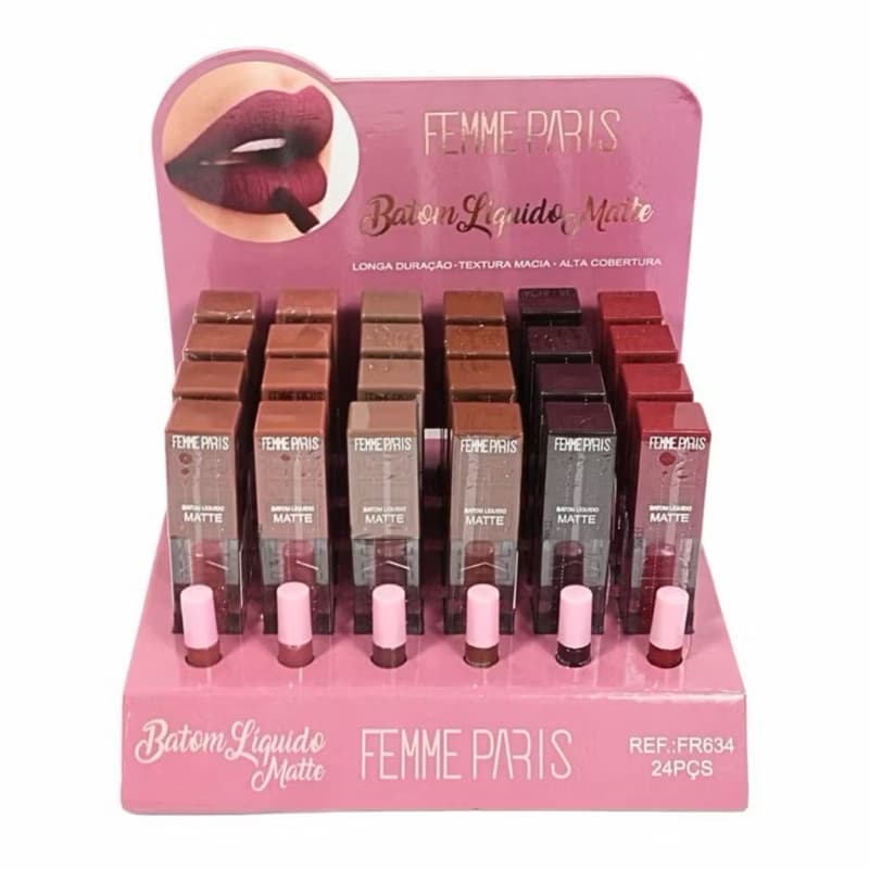 Batom líquido matte Femme Paris longa duração