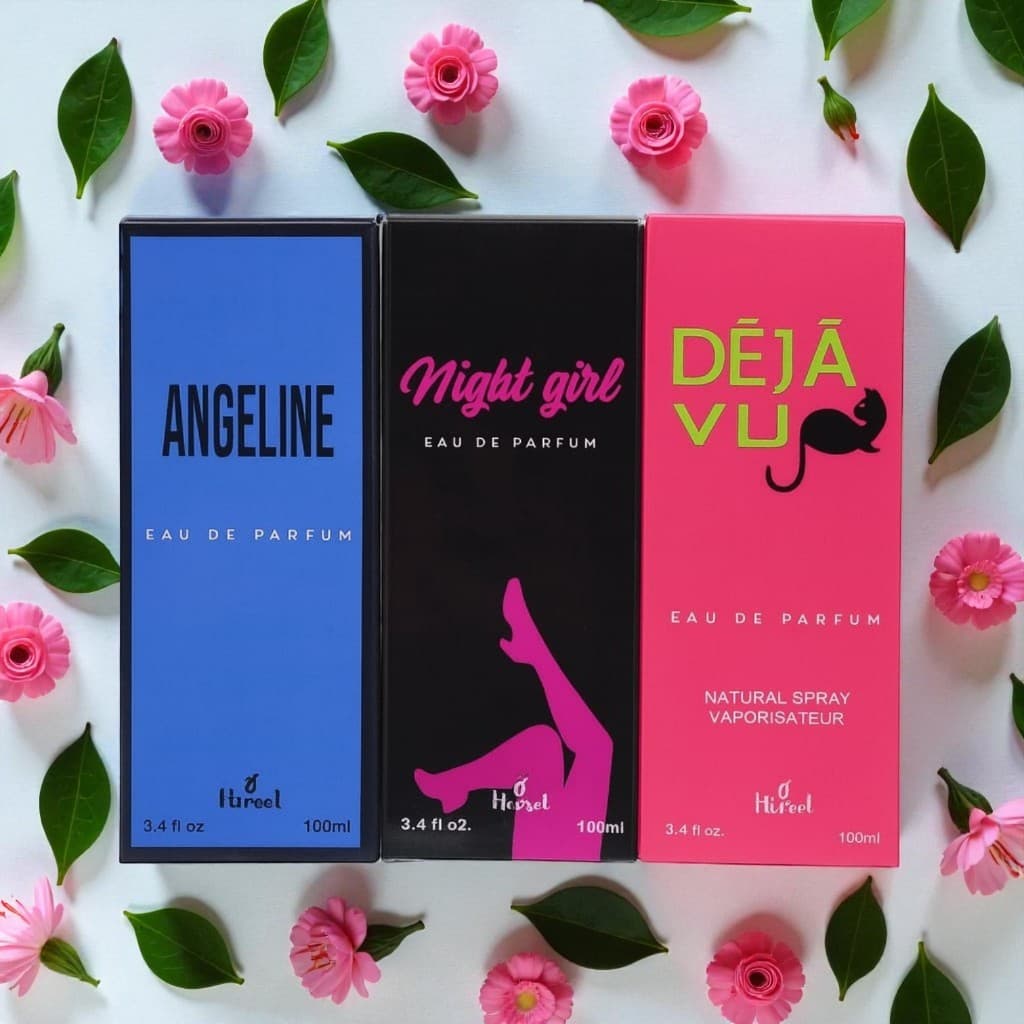 Perfume feminino kit com 03 e a unidade  contendo 100ml cada fragrâncias importadas