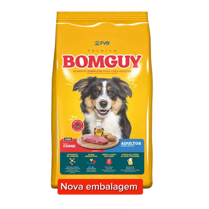 Ração Bomguy Sabor Carne Premium Coex Cães Adulto