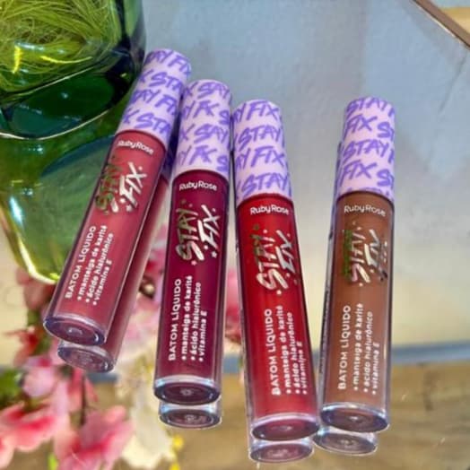 Batom Liquido Ruby Rose Matte Stay Fix Aveludado
