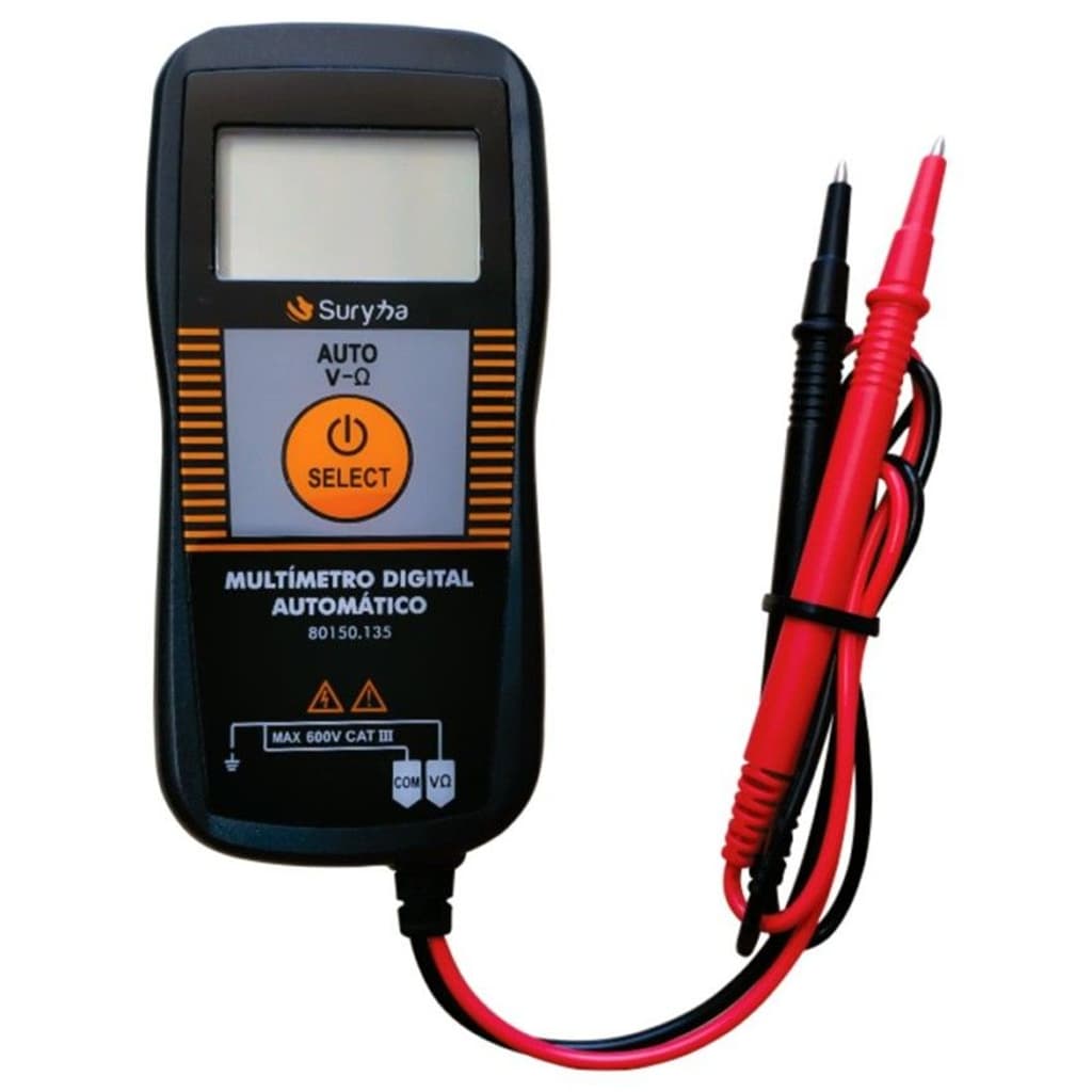 MULTIMETRO DIGITAL AUTOMATICO COM CAPACIMETRO SURYHA