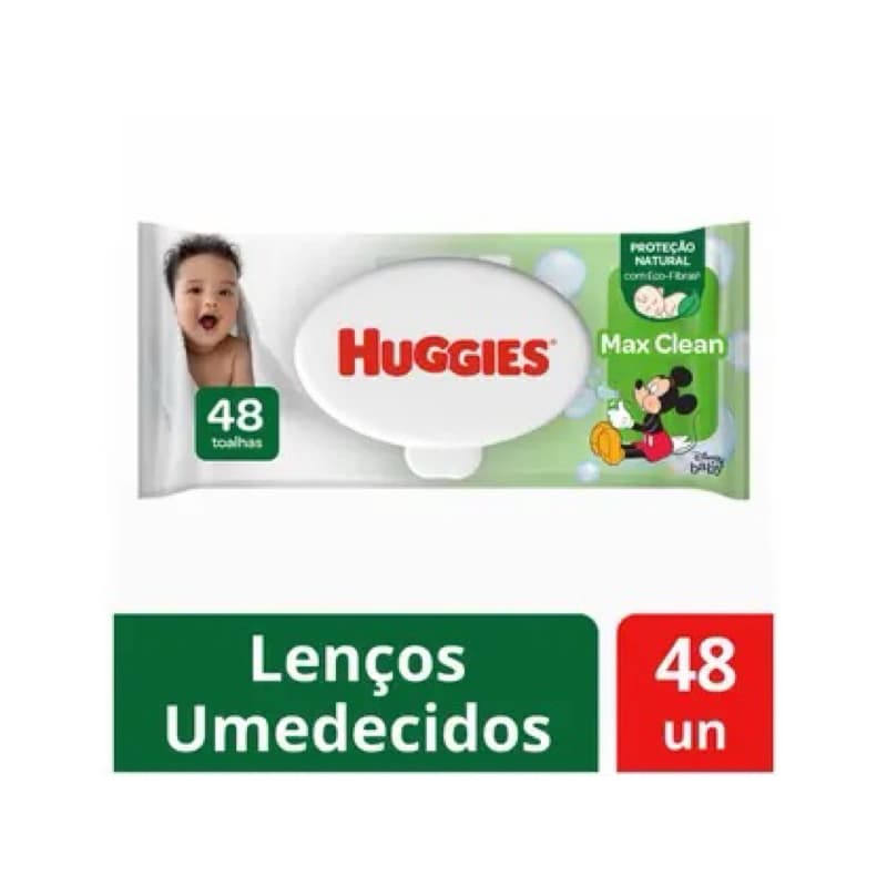 Lenço Umedecido Huggies Max Clean Com 48 unidades