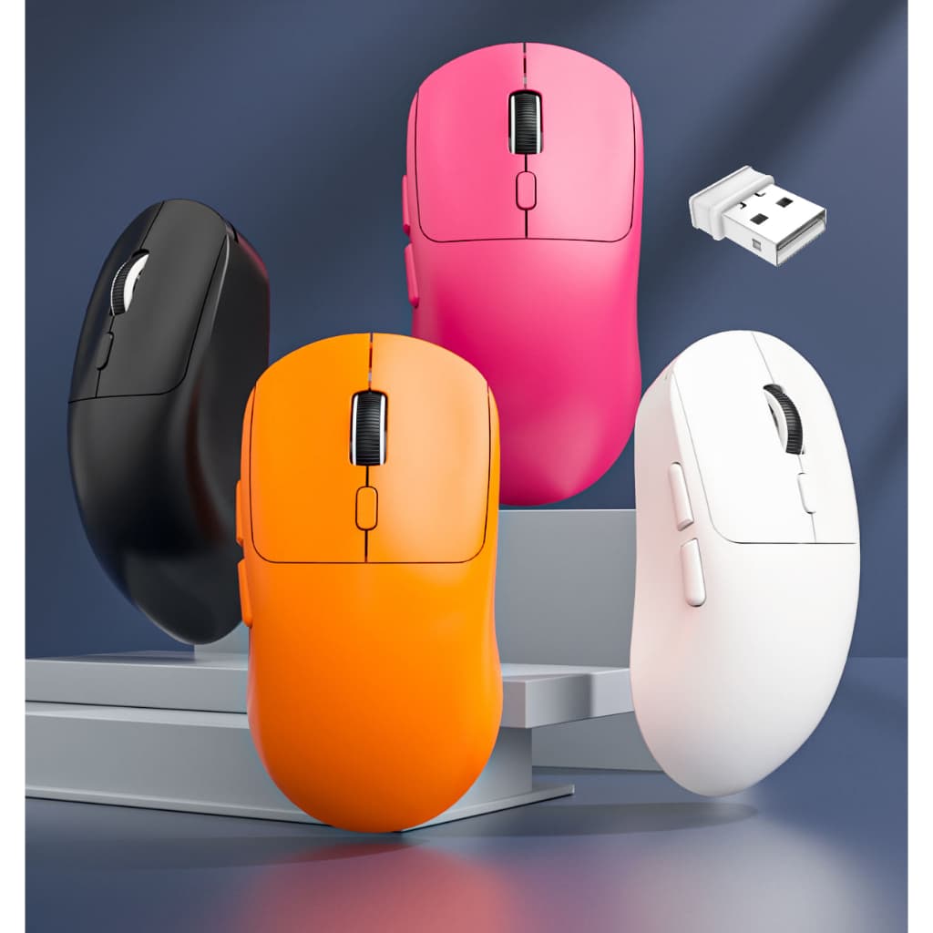 Mouse Sem Fio Dual-mode Bluetooth + 2.4G, Recarregável, 6 Botões Ergonômico, Recarga Rápida, 6400DPI